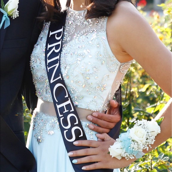 Pastel blue long evening/ formal/ Prom dress - Picture 4 of 6